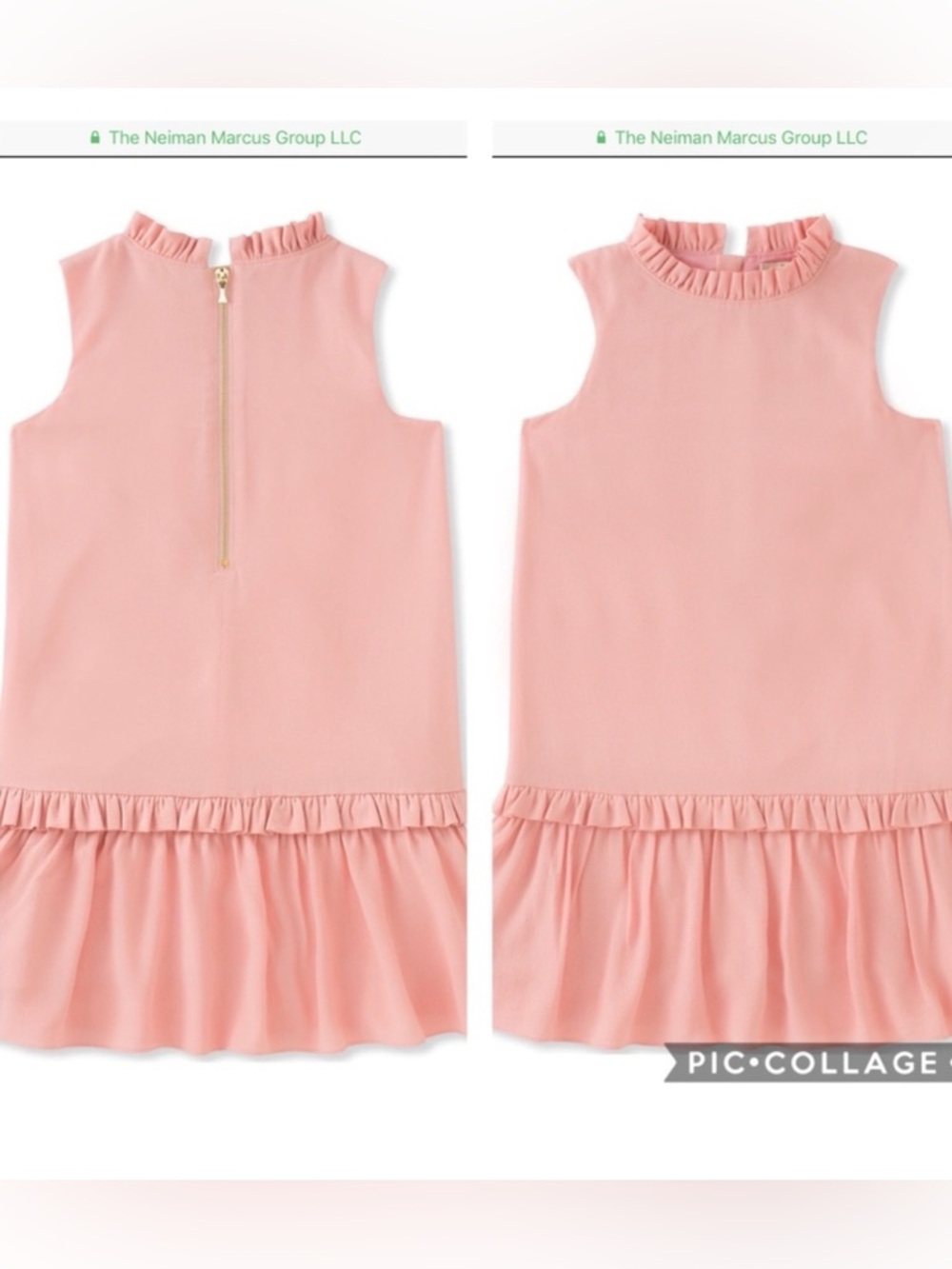 Kate Spade Ruffle-Trimmed Pink Sleeveless Dress Girls Size 12